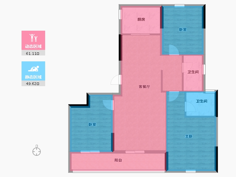 浙江省-温州市-绿城氡泉小镇-100.00-户型库-动静分区