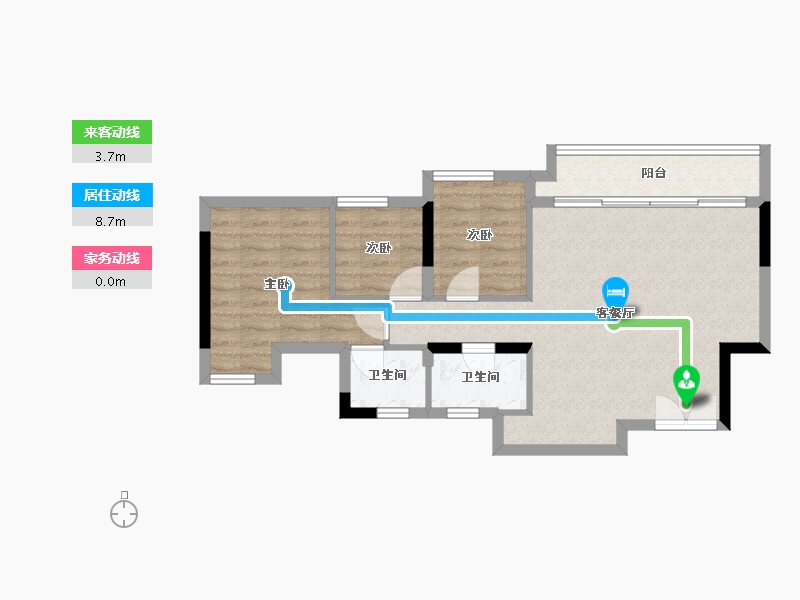 重庆-重庆市-海成云沐-67.93-户型库-动静线