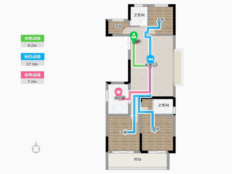 湖北省-宜昌市-华景宜都府-103.89-户型库-动静线