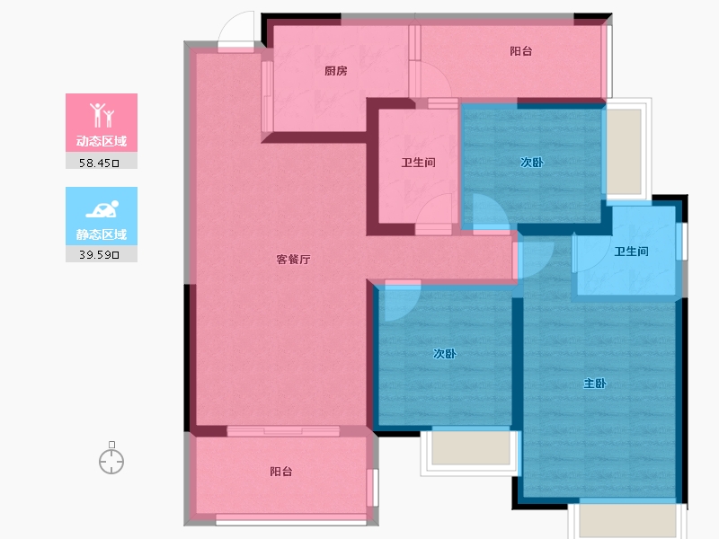 四川省-成都市-天府国际凤.凰城-86.36-户型库-动静分区