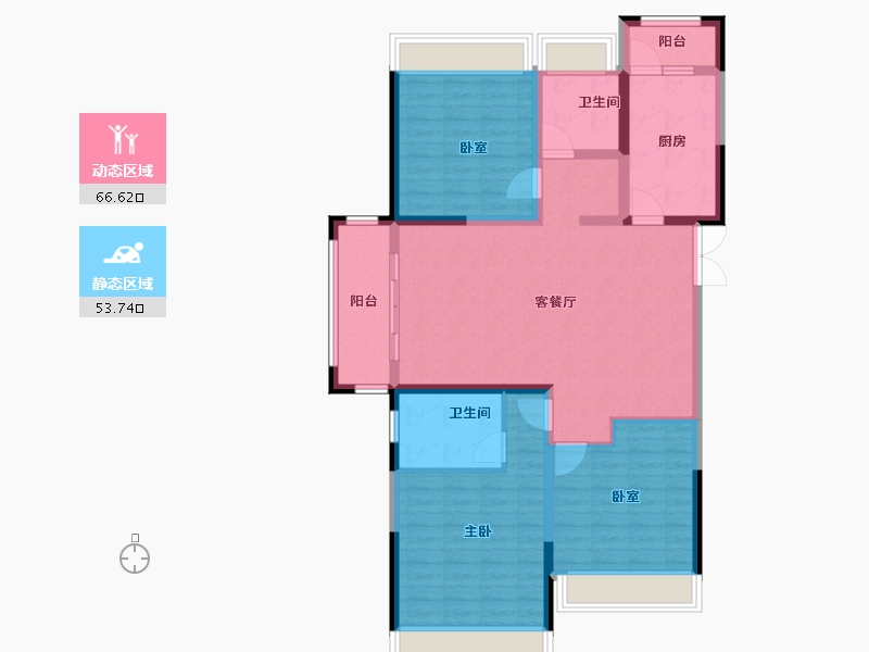 河南省-信阳市-众鑫学府-108.00-户型库-动静分区