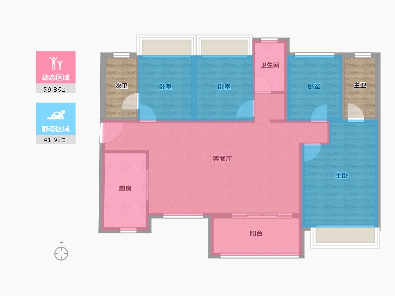 广东省-深圳市-东关珺府-100.70-户型库-动静分区