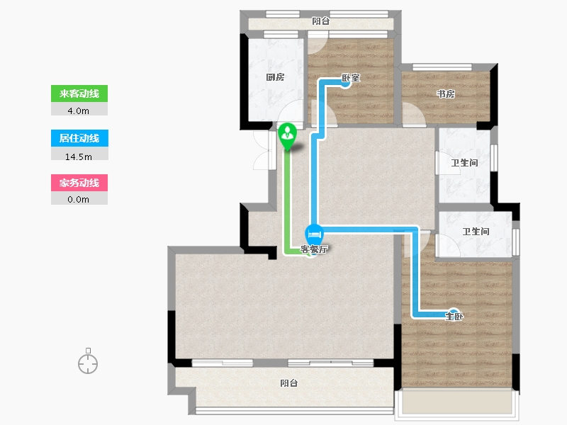 浙江省-温州市-新鸿中心广场-98.40-户型库-动静线