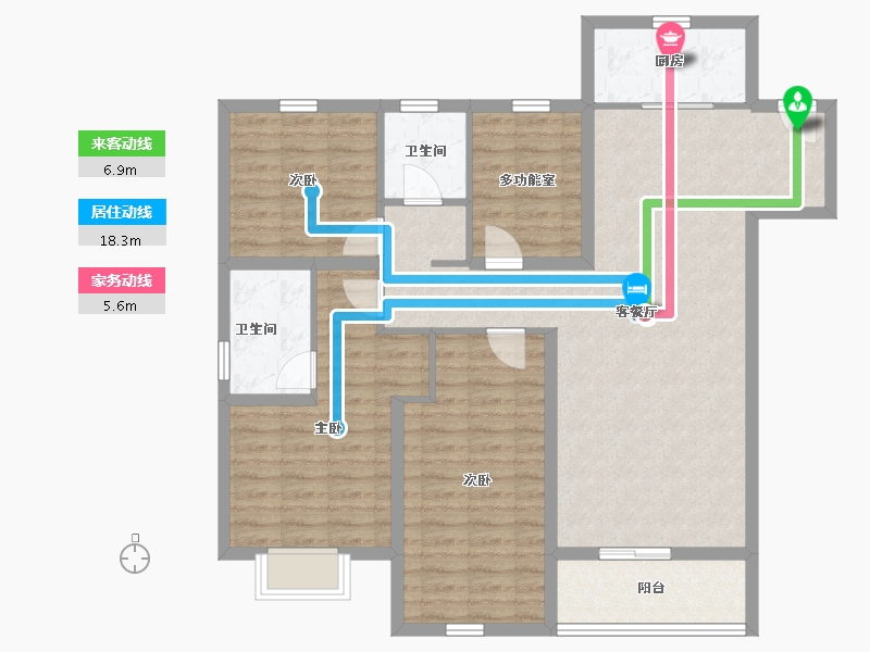 河北省-石家庄市-当代府moma-110.40-户型库-动静线