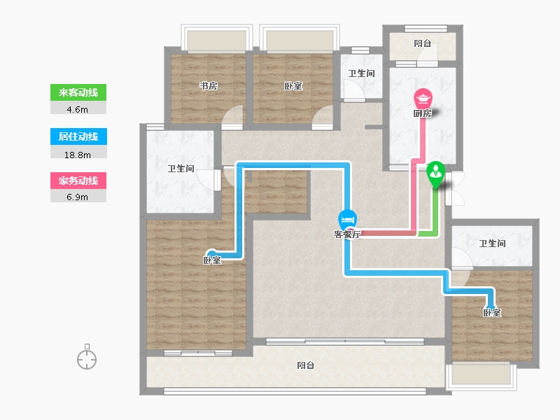 重庆-重庆市-保利天珺-142.39-户型库-动静线