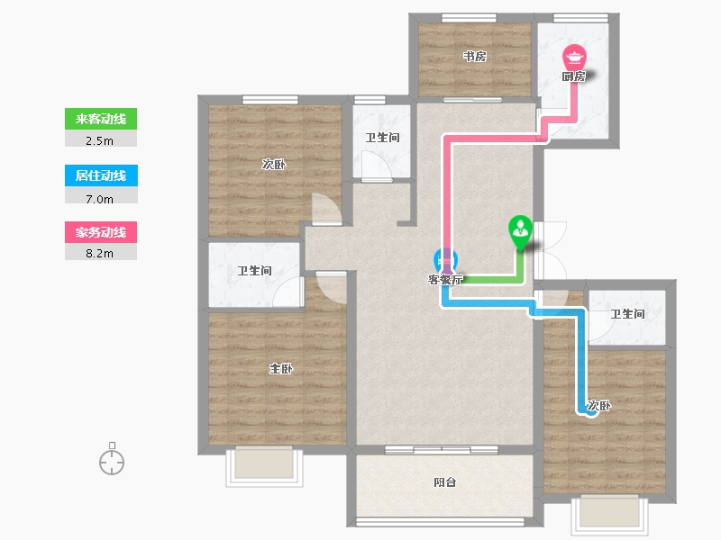 山东省-菏泽市-凯兴学府-148.00-户型库-动静线