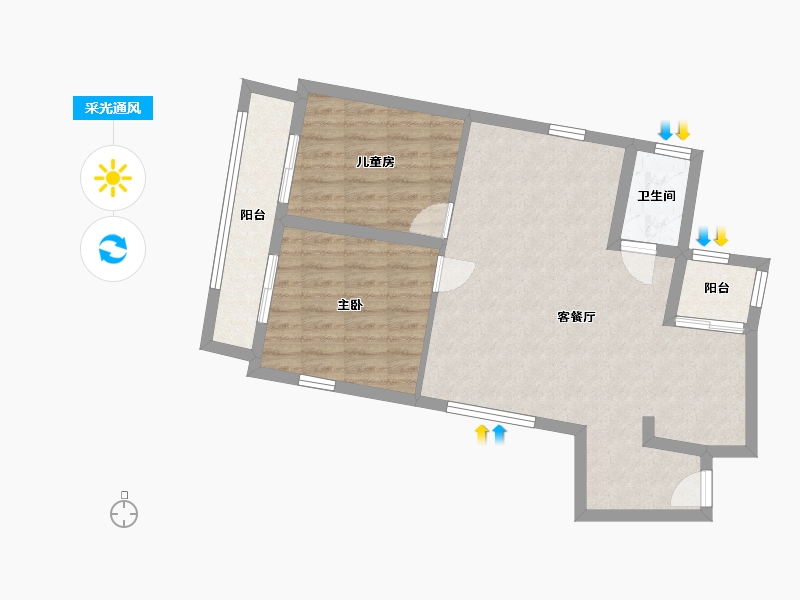 天津-天津市-天津大学-70.00-户型库-采光通风