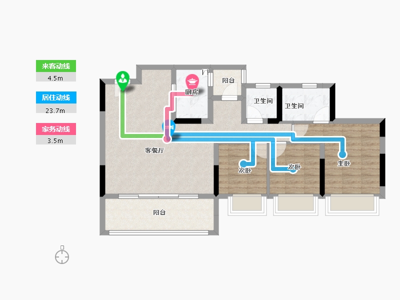 重庆-重庆市-中国铁建山语桃源-79.25-户型库-动静线