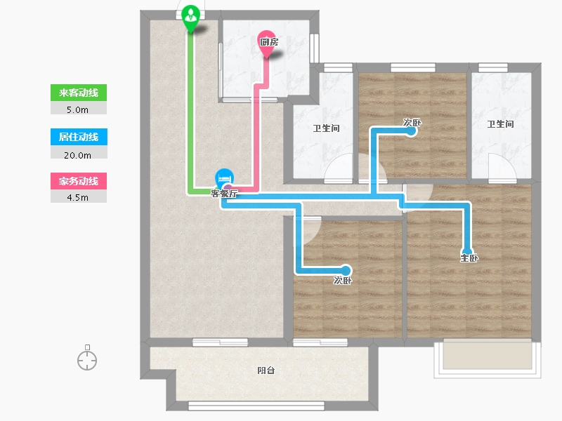 江苏省-徐州市-美的·天誉-84.01-户型库-动静线