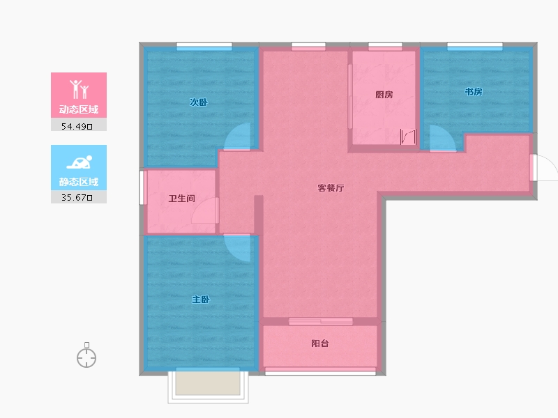 河北省-保定市-卓正上东区-80.31-户型库-动静分区