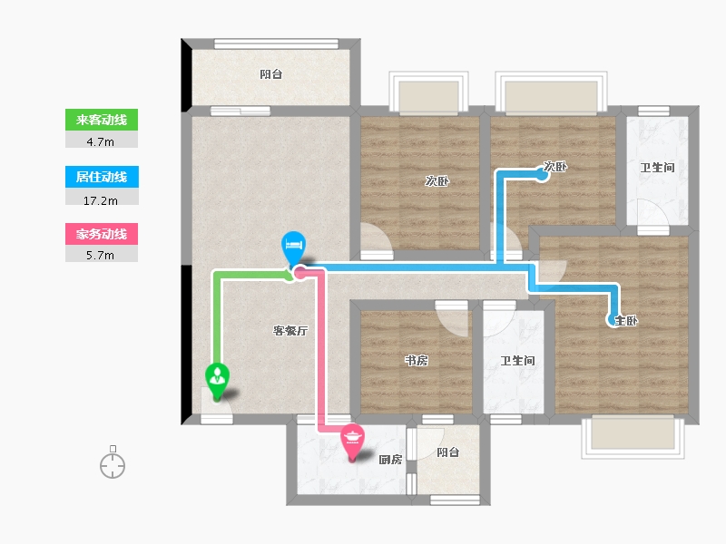 广西壮族自治区-南宁市-盘邦华府-93.53-户型库-动静线