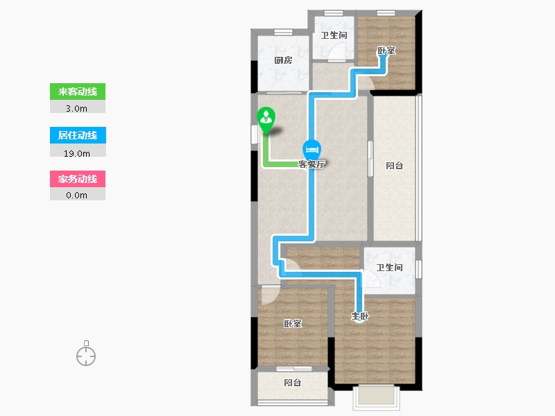 浙江省-温州市-华润置地悦未来-96.00-户型库-动静线