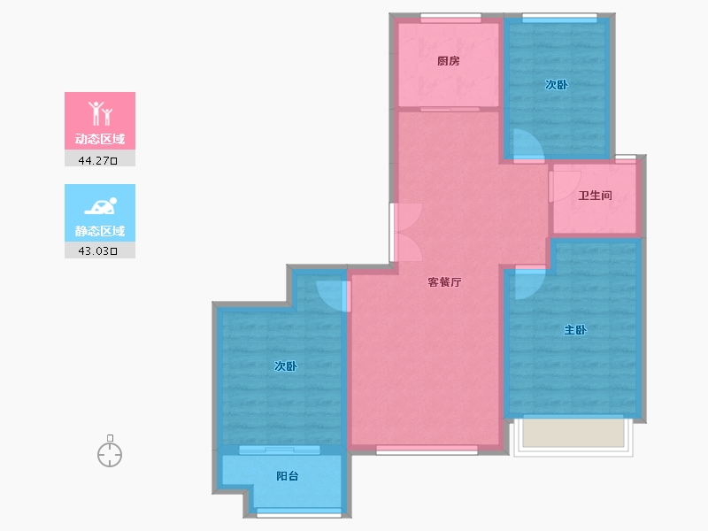 山东省-潍坊市-城投东方公馆-77.84-户型库-动静分区