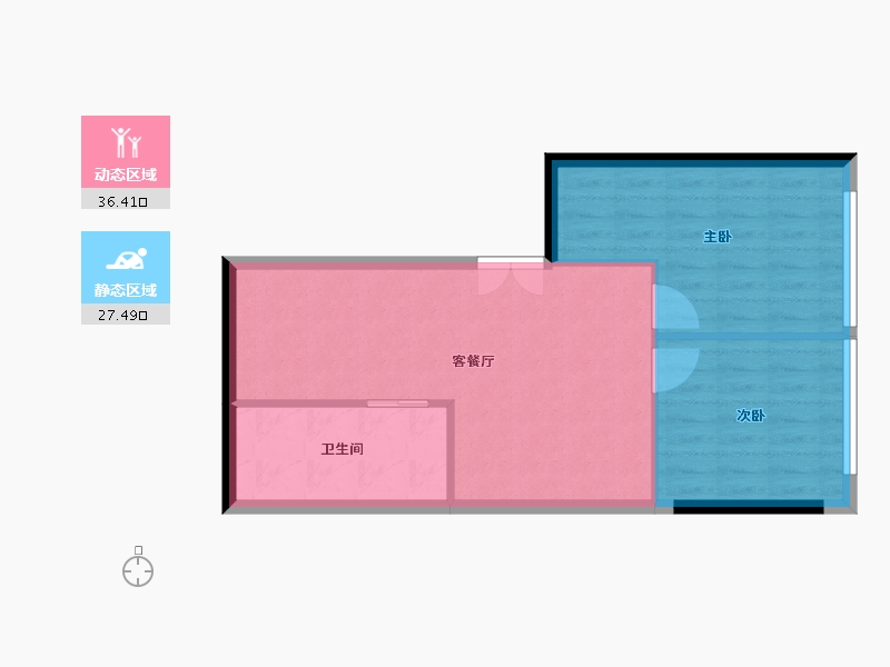 广东省-深圳市-宝能公馆VHOUSE-58.40-户型库-动静分区