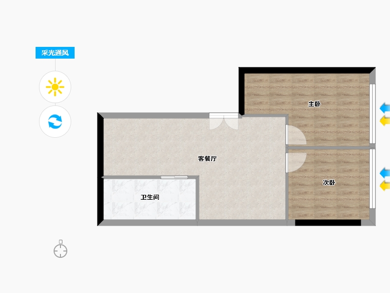 广东省-深圳市-宝能公馆VHOUSE-58.40-户型库-采光通风