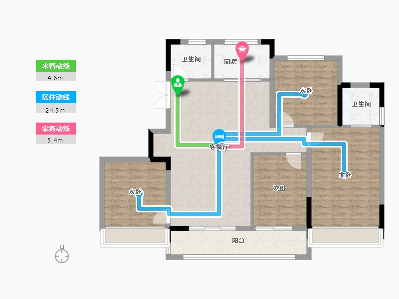 浙江省-温州市-新鸿中心广场-112.00-户型库-动静线