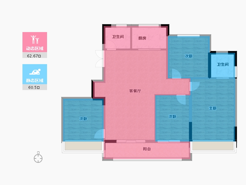 浙江省-温州市-新鸿中心广场-112.00-户型库-动静分区