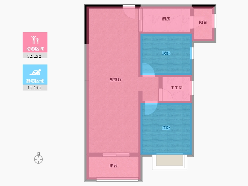 广西壮族自治区-南宁市-盘邦华府-62.97-户型库-动静分区