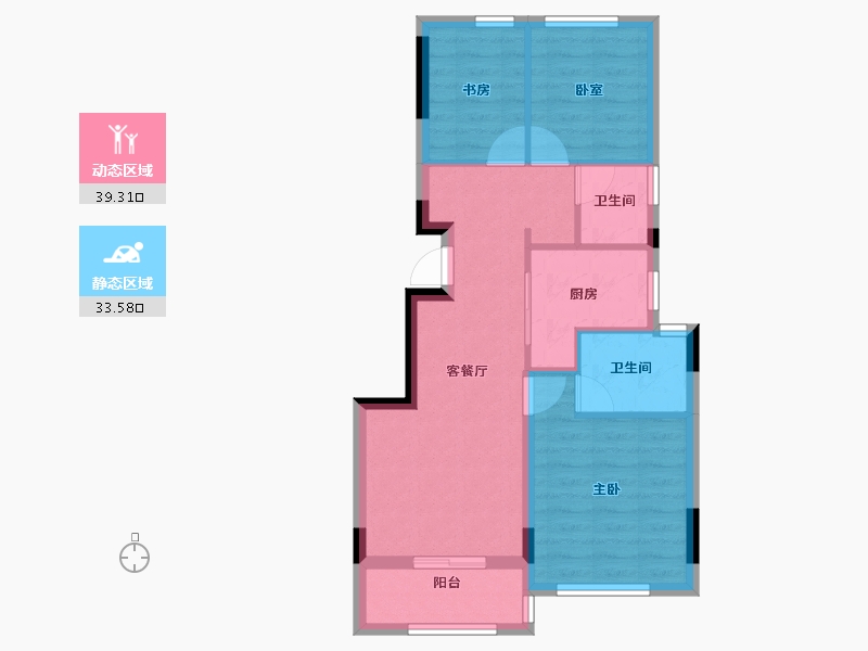 福建省-福州市-金地自在城-64.90-户型库-动静分区