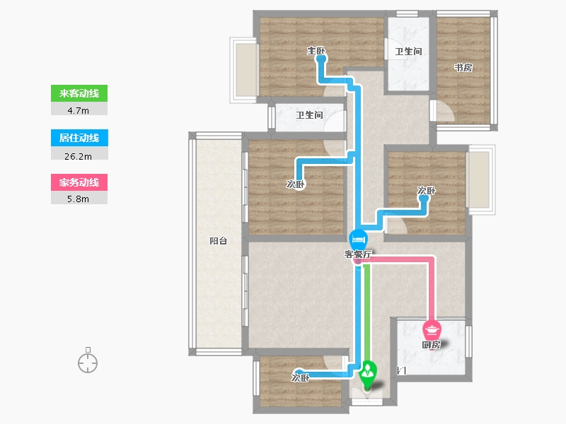 广西壮族自治区-南宁市-华润置地中山府-112.48-户型库-动静线