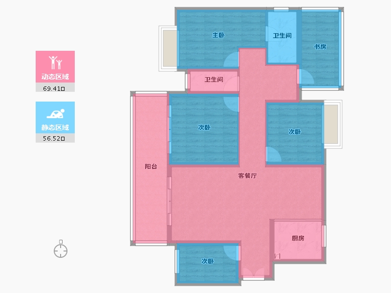 广西壮族自治区-南宁市-华润置地中山府-112.48-户型库-动静分区