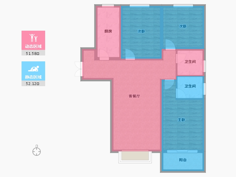 河北省-保定市-卓正上东区-92.53-户型库-动静分区