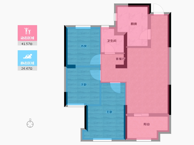 福建省-福州市-金地自在城-60.00-户型库-动静分区