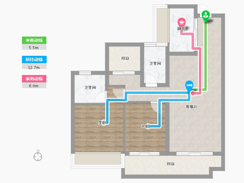 广东省-江门市-碧桂园·翡翠城-78.74-户型库-动静线