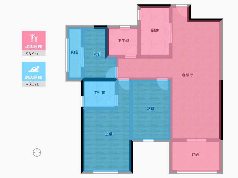 广东省-广州市-创基丽江国际-92.15-户型库-动静分区