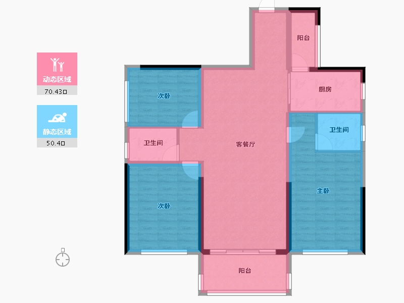 广西壮族自治区-贵港市-盛世悦城-109.05-户型库-动静分区