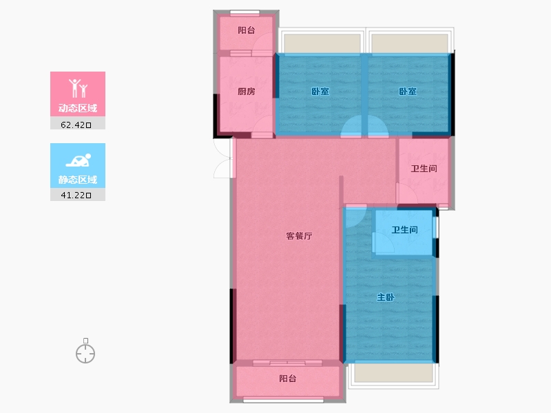 河南省-信阳市-众鑫学府-92.49-户型库-动静分区