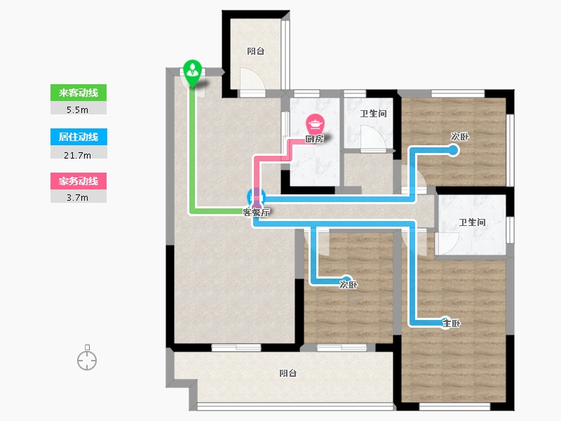 广西壮族自治区-桂林市-宏湖中央城-91.45-户型库-动静线