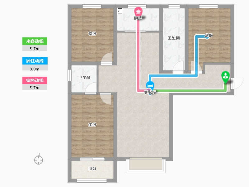 河北省-保定市-仁和鑫丰-95.25-户型库-动静线