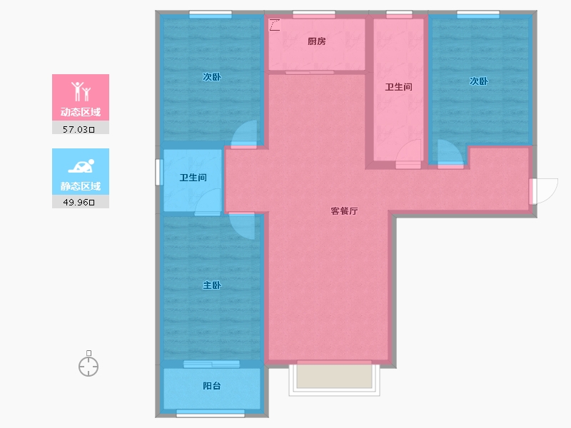 河北省-保定市-仁和鑫丰-95.25-户型库-动静分区