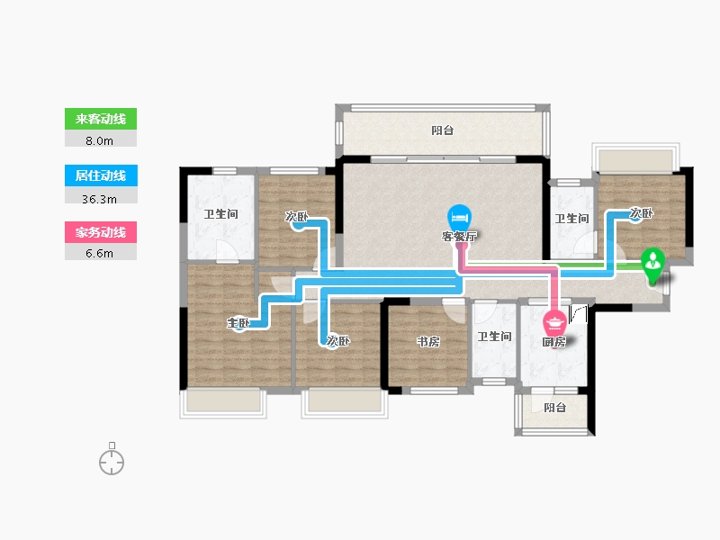 广西壮族自治区-南宁市-合景香悦四季-120.49-户型库-动静线