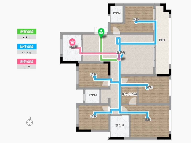 贵州省-毕节市-利亚福邸-140.00-户型库-动静线