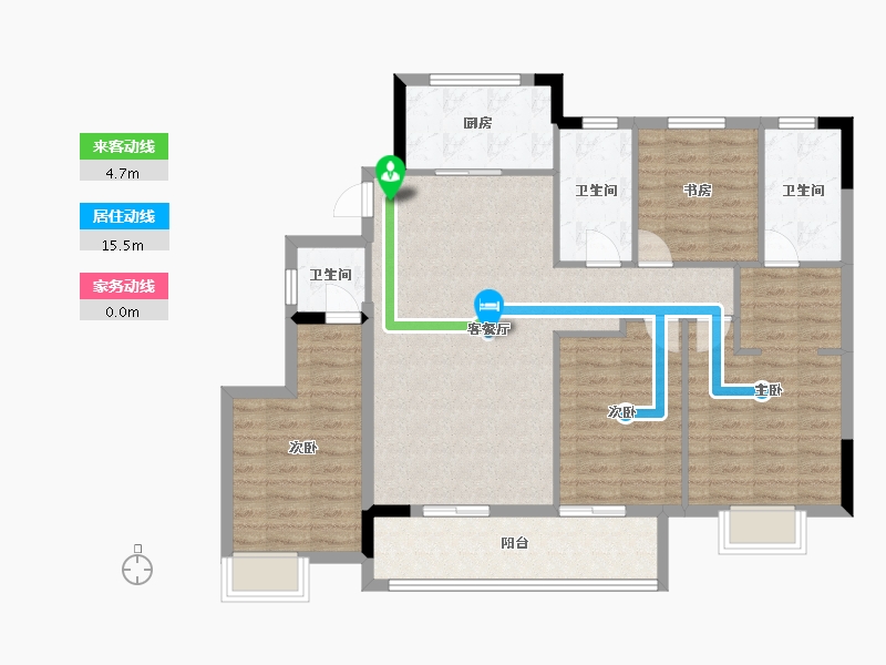 浙江省-杭州市-杭房首望澜翠府-108.00-户型库-动静线