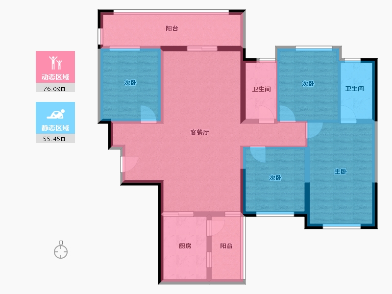 广西壮族自治区-桂林市-宏湖中央城-117.48-户型库-动静分区