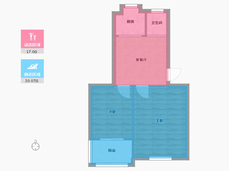 江苏省-南京市-雨花新村二村-8号楼-41.00-户型库-动静分区