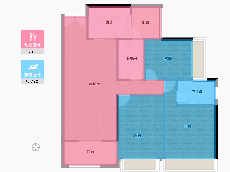 广东省-广州市-创基丽江国际-91.20-户型库-动静分区