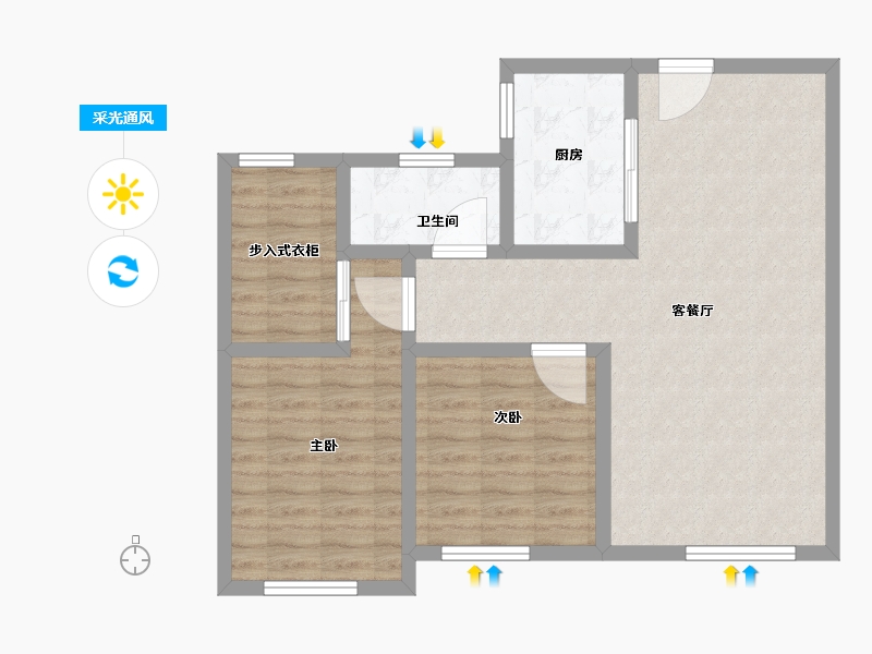 天津-天津市-学府壹号-80.00-户型库-采光通风