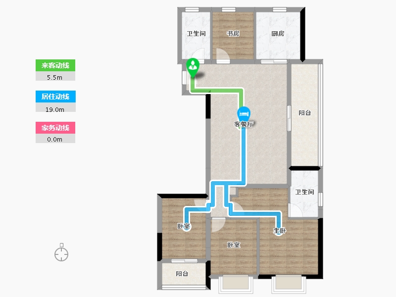 浙江省-温州市-华润置地悦未来-104.00-户型库-动静线