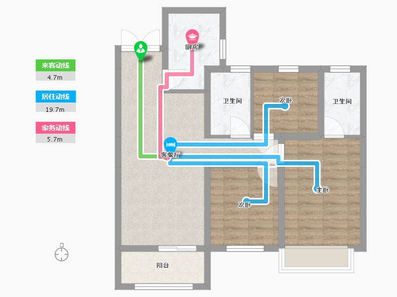 山东省-济南市-鲁商金茂府-80.00-户型库-动静线