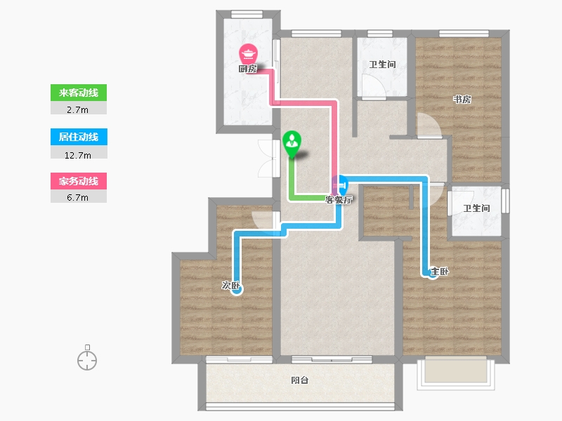 河北省-保定市-卓正上东区-95.34-户型库-动静线