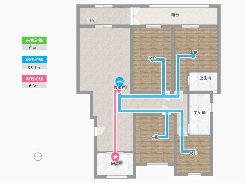 江苏省-徐州市-凤凰墅-130.00-户型库-动静线