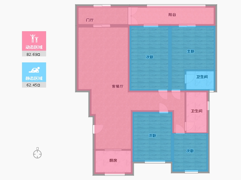 江苏省-徐州市-凤凰墅-130.00-户型库-动静分区