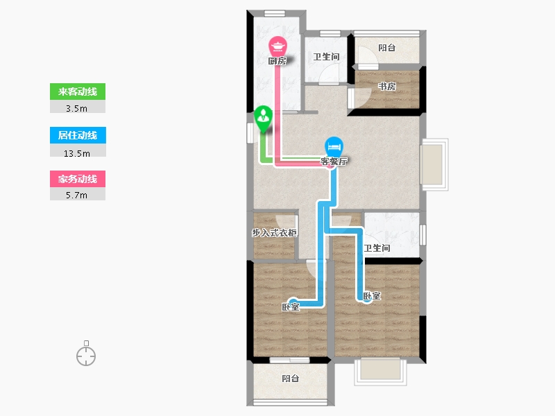 浙江省-温州市-荣安劝学里-76.00-户型库-动静线