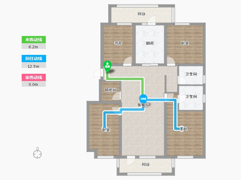 辽宁省-沈阳市-金地樾檀山-126.98-户型库-动静线