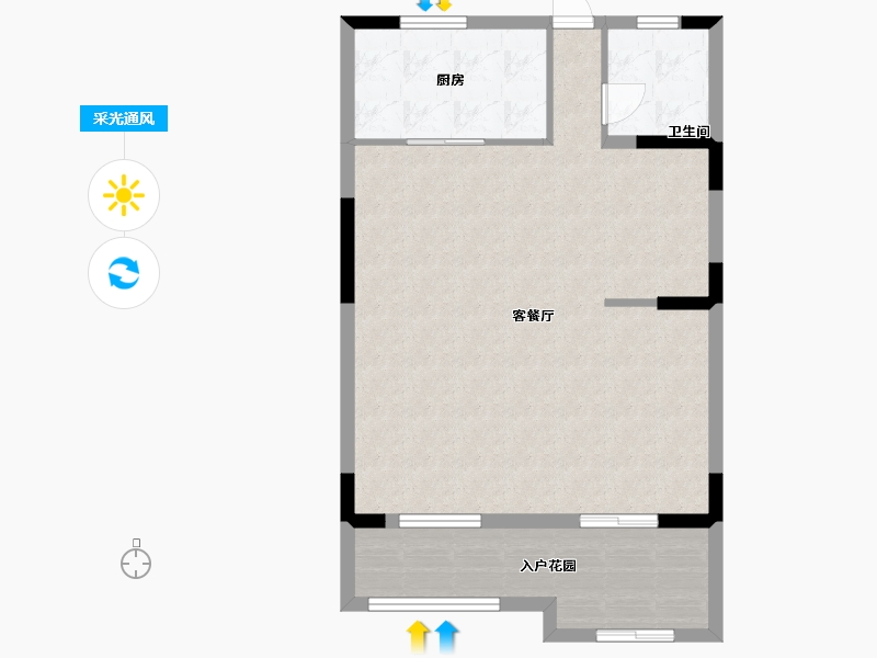 宁夏回族自治区-银川市-中梁御府-62.00-户型库-采光通风