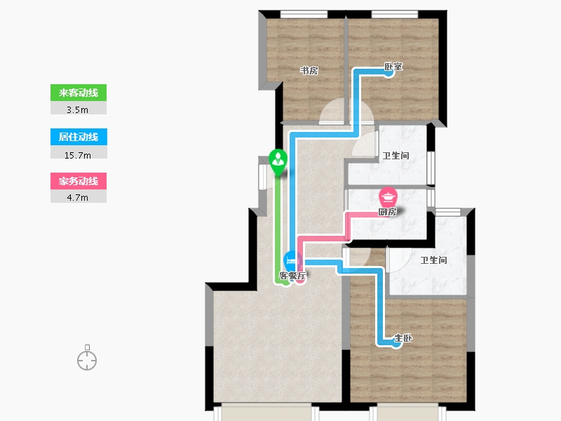 北京-北京市-中旅·亦府-71.20-户型库-动静线